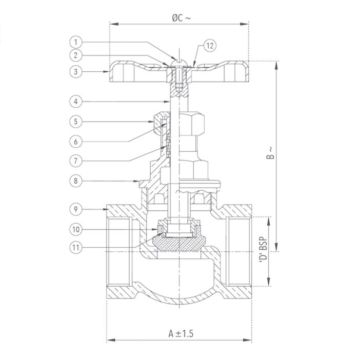 Globe Valve 8 mm