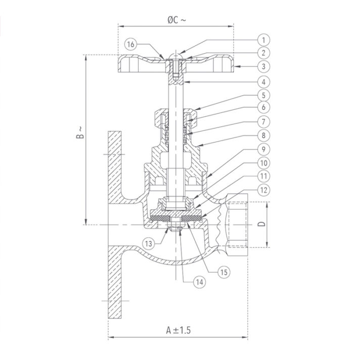 Globe Valve 15 mm