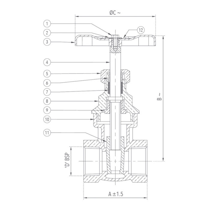 Gate Valve 25 mm