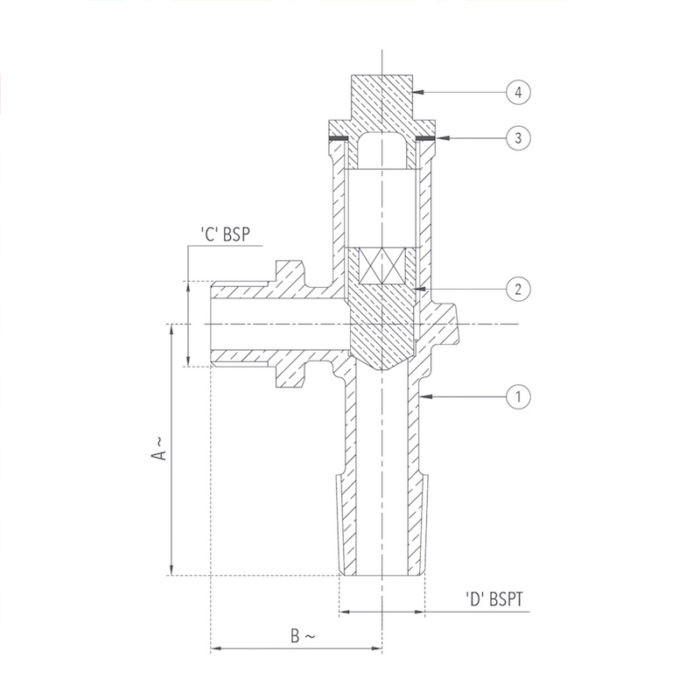 Ferrule Cock 8 mm