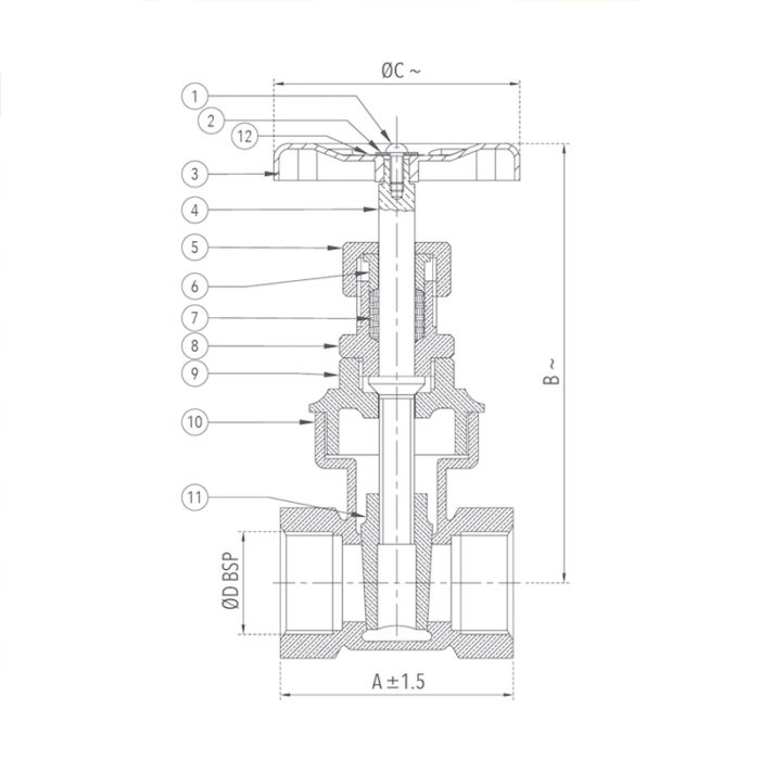 Gate Valve 20 mm