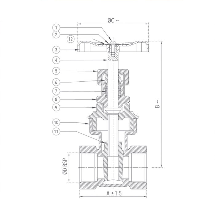 Gate Valve 20 mm