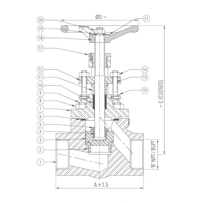 Globe Valve 20 mm