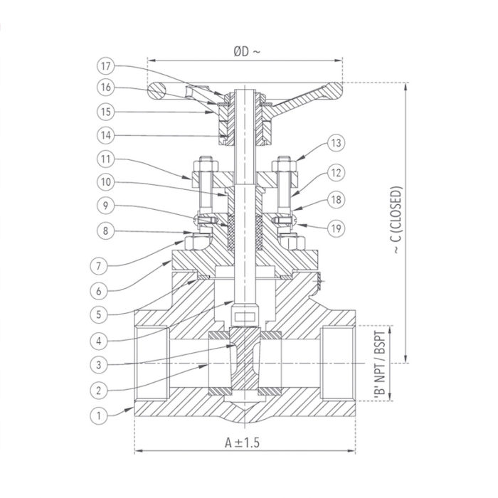 Gate Valve 20 mm